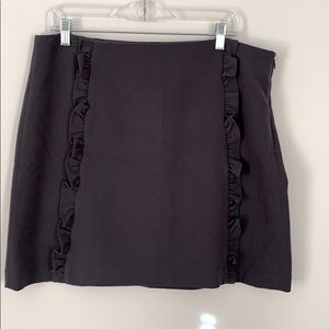 LOFT purple-grey ruffle skirt